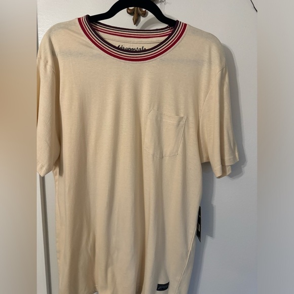 NWT: Aeropostale Men's Large Pocket T-Shirt Oat color, comfort fit - Picture 3 of 7